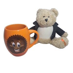 Reese's Peanut Butter Mug 12oz Orange Coffee /Tea Cup & Bear Plush - Galerie